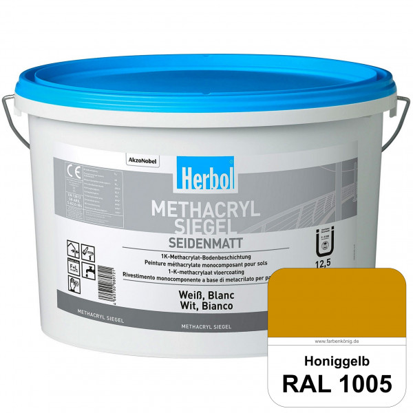 Methacryl Siegel (RAL 1005 Honiggelb) seidenmatte 1K-Beschichtung Böden (Innen & Außen)