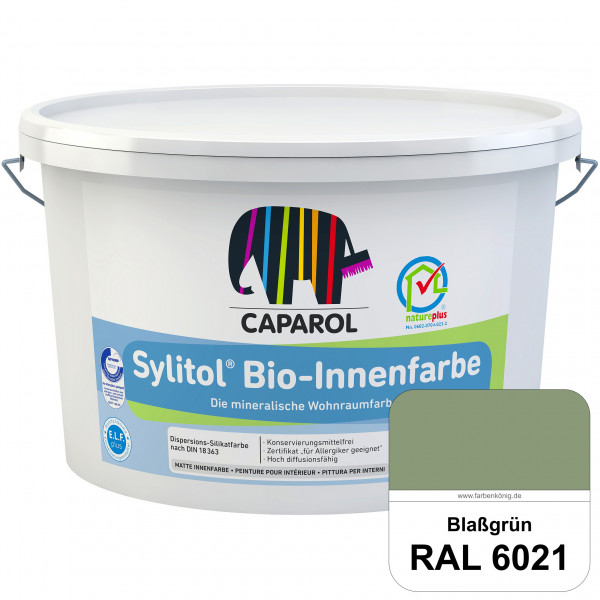 Sylitol® Bio-Innenfarbe (RAL 6021 Blassgrün) Innenfarbe auf Silikatbasis ? für Allergiker