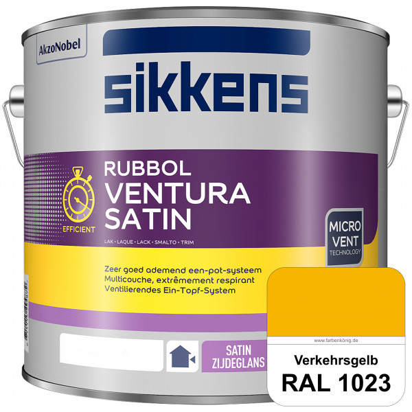 Rubbol Ventura Satin (RAL 1023 Verkehrsgelb) Seidenglanzlack (lösemittelhaltig) Fenster & Türen auße