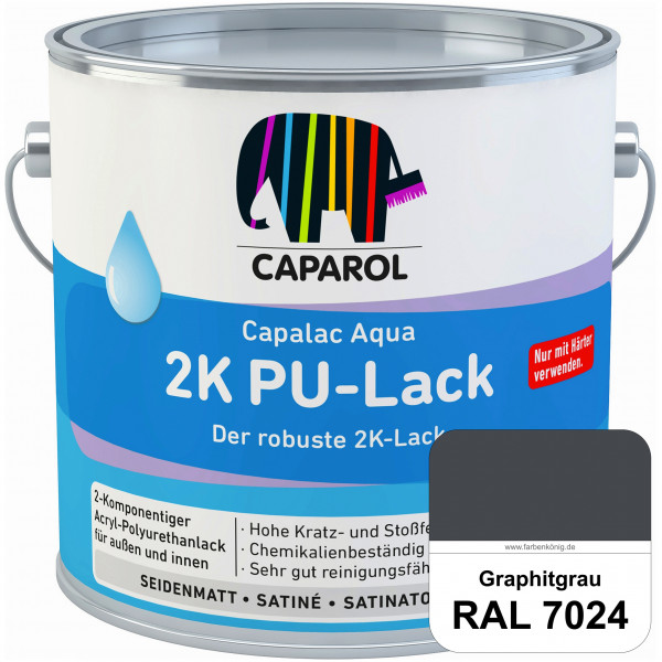 Capalac Aqua 2K PU-Lack (RAL 7024 Graphitgrau) chemisch und mechanisch widerstandsfähige Lackierunge