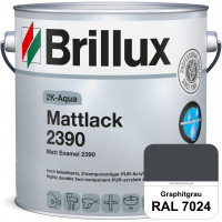 2K-Aqua Mattlack 2390 (RAL 7024 Graphitgrau) mechanisch und chemisch hoch belastbar für außen & inne