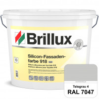 Silicon-Fassadenfarbe 918 (RAL 7047 Telegrau 4) matt, hoch wetterbeständig und wasserabweisend