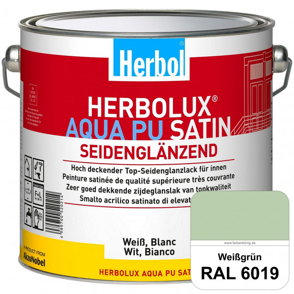 Herbolux Aqua PU Satin (RAL 6019 Weißgrün) Wasserverdünnbarer Top-PU-Seidenglanzlack (Innen)