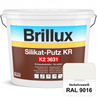 Silikat-Putz KR K2 3631 (RAL 9016 Verkehrsweiß) Dekorativer Kratzputz auf Silikatbasis
