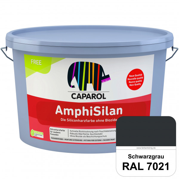 AmphiSilan FREE (RAL 7021 Schwarzgrau) Mineralmatte Fassadenfarbe in spezieller Siliconharz-Bindemit