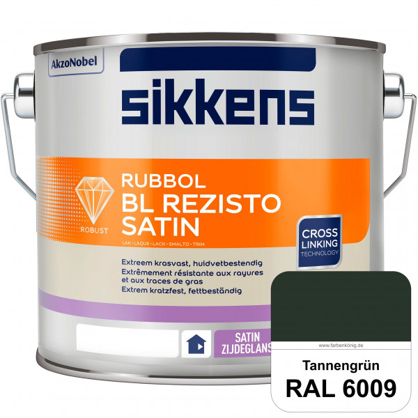 Rubbol BL Rezisto Satin (RAL 6009 Tannengrün) seidenglänzender und strapazierfähiger Lack (wasserbas