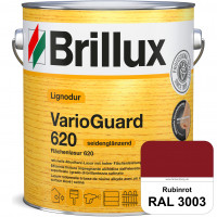 Lignodur VarioGuard 620 (Flächenlasur 620) RAL 3003 Rubinrot