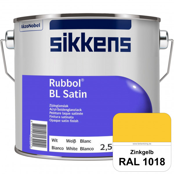 Rubbol BL Satin (RAL 1018 Zinkgelb) hochelastischer & seidenglänzender Lack (wasserbasiert) innen &