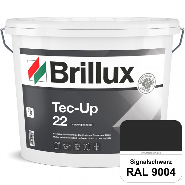 Tec-Up 22 (RAL 9004 Signalschwarz) Höchst wetterbeständige Dachfarbe auf Reinacrylat-Basis