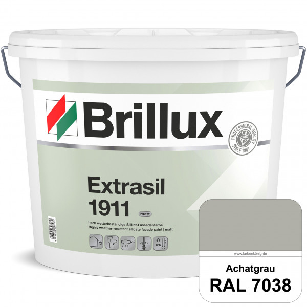 Extrasil 1911 (RAL 7038 Achatgrau) Fassadenfarbe Silikatbasis für Fassaden- und Egalisierungsbeschic