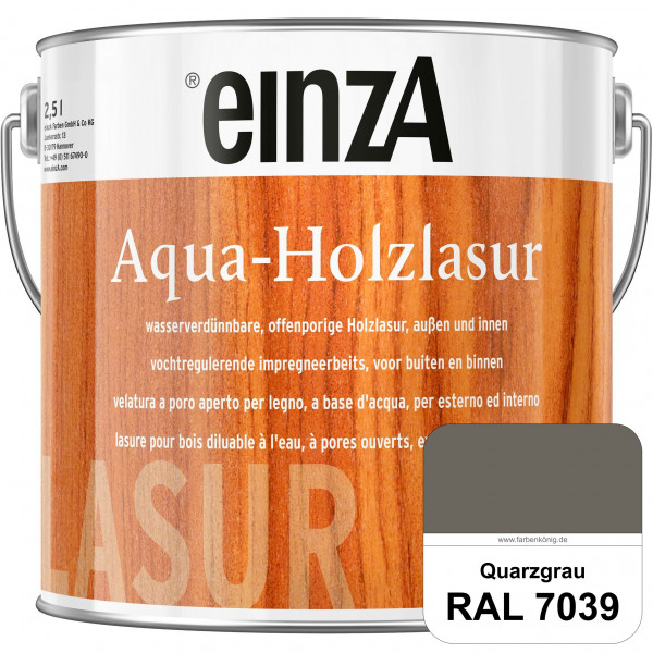 einzA Aqua-Holzlasur (RAL 7039 Quarzgrau) wasserverdünnbare offenporige Holzlasur für Holzbauteile