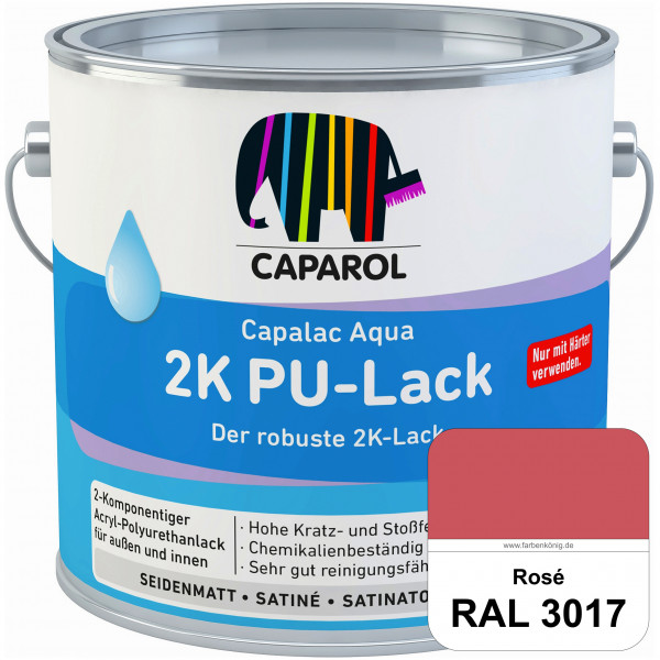 Capalac Aqua 2K PU-Lack (RAL 3017 Rosa) chemisch und mechanisch widerstandsfähige Lackierungen