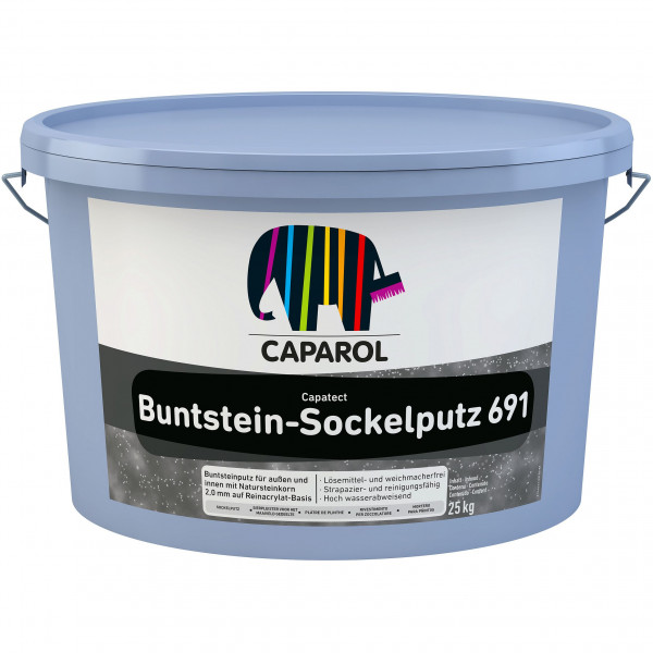 Capatect Buntstein-Sockelputz 691 (Nr. 01 Carbon)