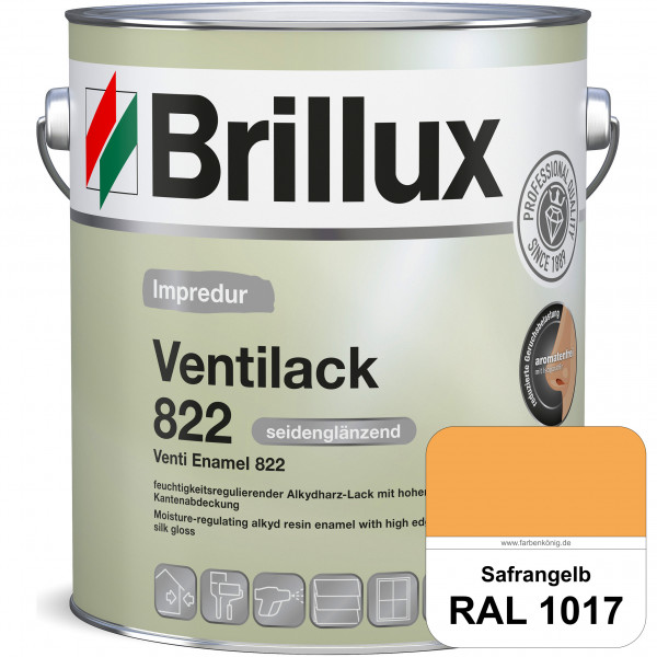 Impredur Ventilack 822 (RAL 1017 Safrangelb) Seidenglanzlack (lösemittelhaltig) Fenster & Türen inne