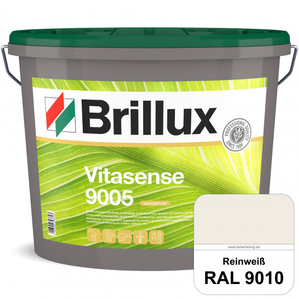 Vitasense 9005 (RAL 9010 Reinweiß) hoch deckende konservierungsmittelfreie und matte Innendispersion