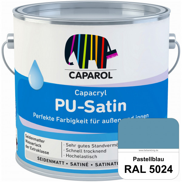 Capacryl PU-Satin (RAL 5024 Pastellblau) hochwertige Zwischen-/ Schluss­lackierungen für grundierte