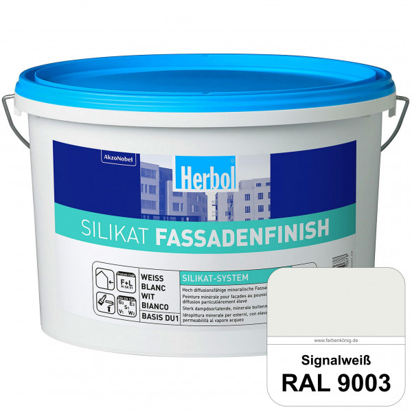 Silikat FassadenFinish (RAL 9003 Signalweiß) mineralische Fassadenfarbe für den natürlichen Fassaden