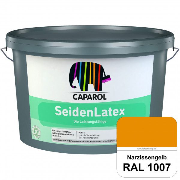 SeidenLatex ELF (RAL 1007 Narzissengelb) strapazierfähige, scheuerbeständige und seidenmatte Latexfa