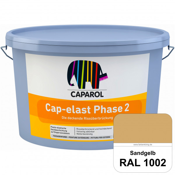 Cap-elast Phase 2 (RAL 1002 Sandgelb) Sanierung gerissener Putzfassaden und Betonflächen