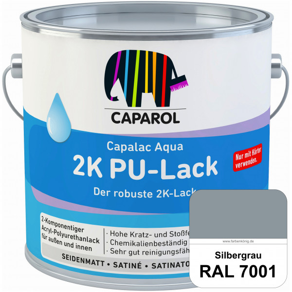 Capalac Aqua 2K PU-Lack (RAL 7001 Silbergrau) chemisch und mechanisch widerstandsfähige Lackierungen