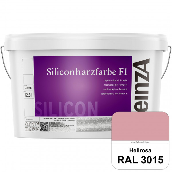 einzA Siliconharzfarbe F1 (RAL 3015 Hellrosa) Universal Siliconharz-Fassadenfarbe, kalkmatt, wetterb