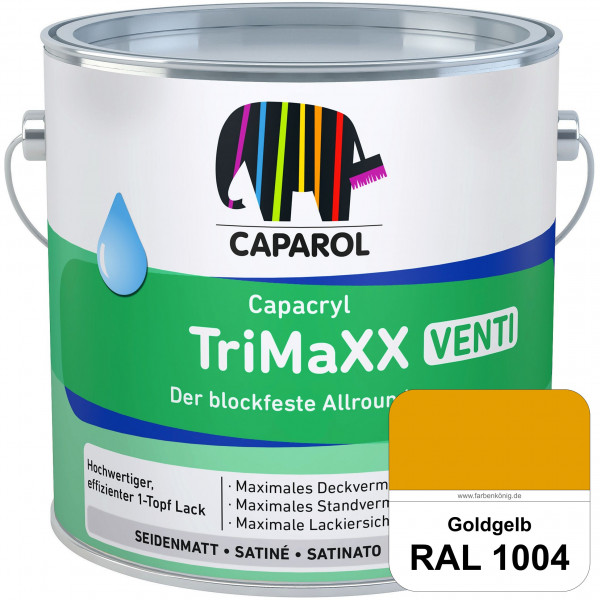 Capacryl TriMaXX Venti (RAL 1004 Goldgelb) Der blockfeste Allrounder für Fenster & Türen