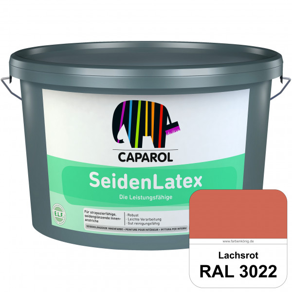 SeidenLatex ELF (RAL 3022 Lachsrot) strapazierfähige, scheuerbeständige und seidenmatte Latexfarbe