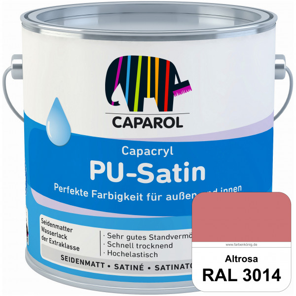 Capacryl PU-Satin (RAL 3014 Altrosa) hochwertige Zwischen-/ Schluss­lackierungen für grundierte Holz