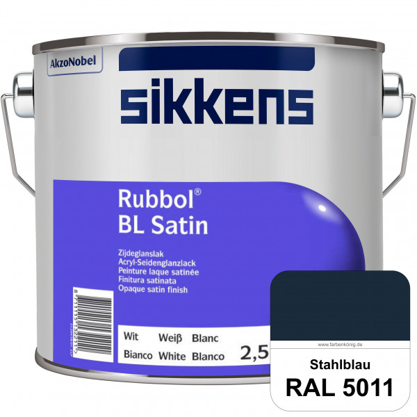 Rubbol BL Satin (RAL 5011 Stahlblau) hochelastischer & seidenglänzender Lack (wasserbasiert) innen &