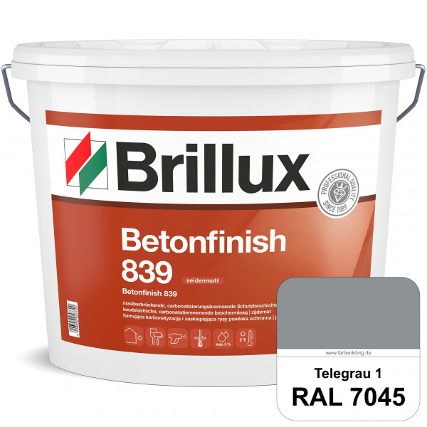 Betonfinish 839 (RAL 7045 Telegrau 1) elastische Beschichtung zum Schutz rissgefährdeter Betonbautei