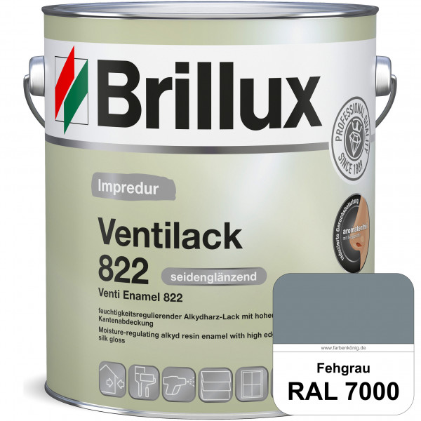 Impredur Ventilack 822 (RAL 7000 Fehgrau) Seidenglanzlack (lösemittelhaltig) Fenster & Türen innen &