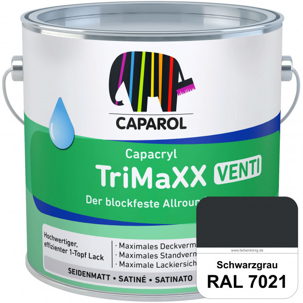 Capacryl TriMaXX Venti (RAL 7021 Schwarzgrau) Der blockfeste Allrounder für Fenster & Türen