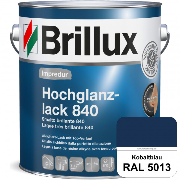 Impredur Hochglanzlack 840 (RAL 5013 Kobaltblau) für Holz- und Metallflächen (löselmittelhaltig) inn