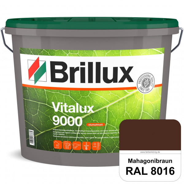 Vitalux 9000 (RAL 8016 Mahagonibraun) konservierungsmittelfreie Innendispersion für Kinder- & Schlaf