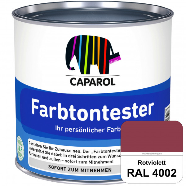 Farbtontester (RAL 4002 Rotviolett) Individuell abgetönte Dispersionsfarbe zum Anlegen von Farbtonmu