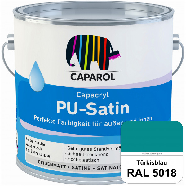 Capacryl PU-Satin (RAL 5018 Türkisblau) hochwertige Zwischen-/ Schluss­lackierungen für grundierte H