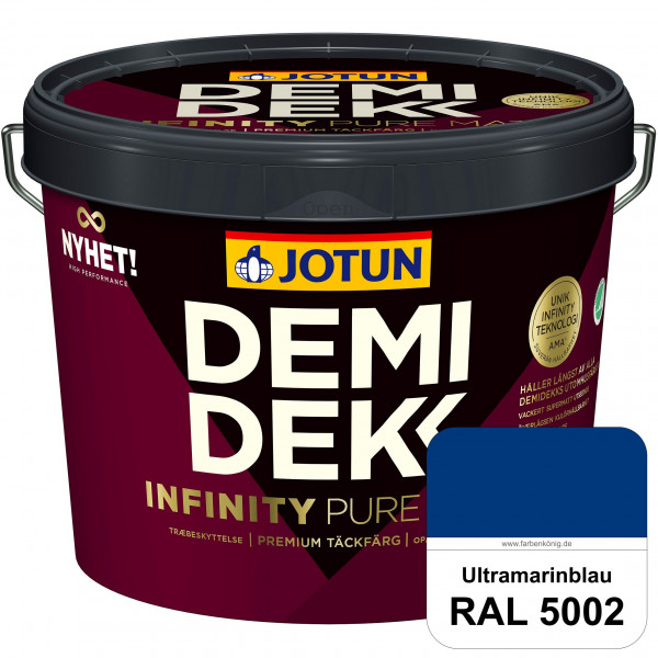 DEMIDEKK Infinity Pure Matt - Deckende, matte Holzfarbe (RAL 5002 Ultramarinblau)