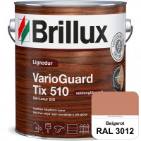 Lignodur VarioGuard Tix 510 (Gel-Lasur 510) RAL 3012 Beigerot