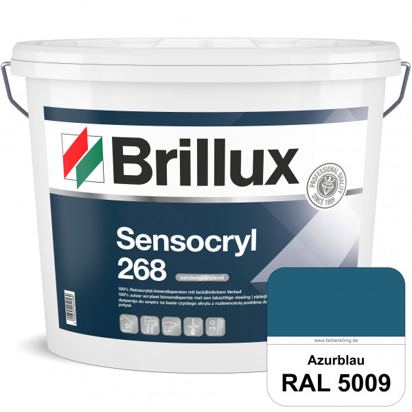 Sensocryl ELF 268 (RAL 5009 Azurblau) hochwertige seidenglänzende & strapazierfähige Reinacrylat-Inn