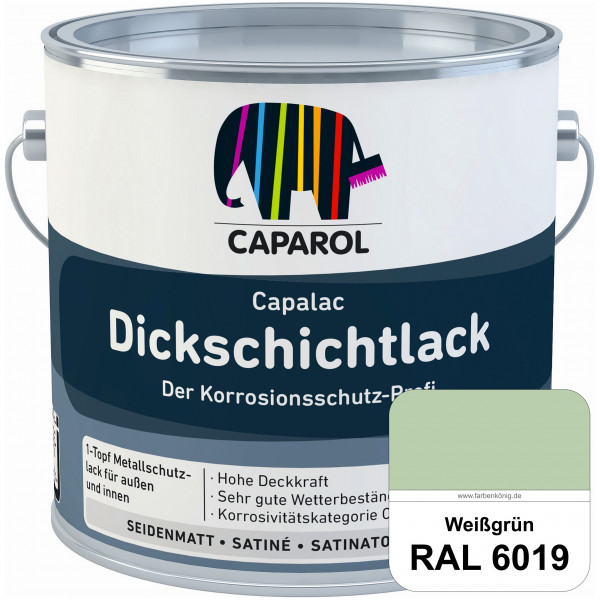 Capalac Dickschichtlack (RAL 6019 Weißgrün) 1-Topf Metallschutzlack (löselmittelhaltig) innen & auße