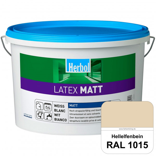 Latex Matt (RAL 1015 Hellelfenbein) Matte Latexfarbe mit hoher Strapazierfähigkeit
