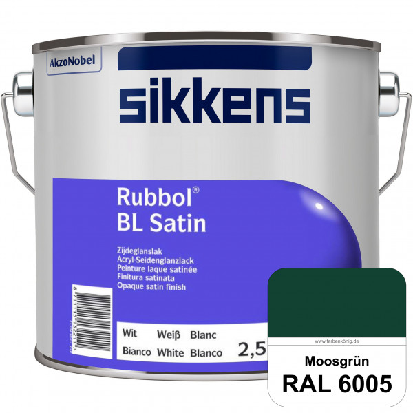 Rubbol BL Satin (RAL 6005 Moosgrün) hochelastischer & seidenglänzender Lack (wasserbasiert) innen &