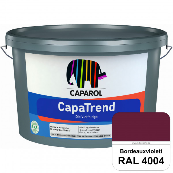 CapaTrend (RAL 4004 Bordeauxviolett) matte hochdeckende Dispersionsfarbe für den Innenbereich