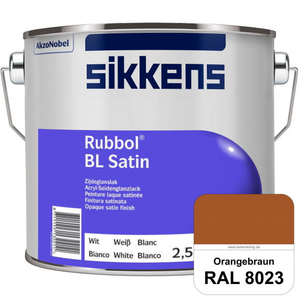 Rubbol BL Satin (RAL 8023 Orangebraun) hochelastischer & seidenglänzender Lack (wasserbasiert) innen