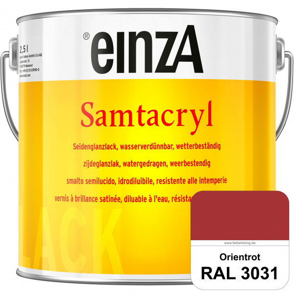 einzA Samtacryl (RAL 3031 Orientrot) wetterbeständige seidenglänzende Acryl-PU-Lackfarbe