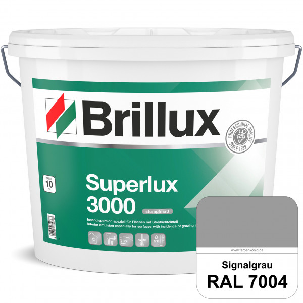 Superlux 3000 (RAL 7004 Signalgrau) hoch deckende stumpfmatte Innen-Dispersionsfarbe - streiflichtun