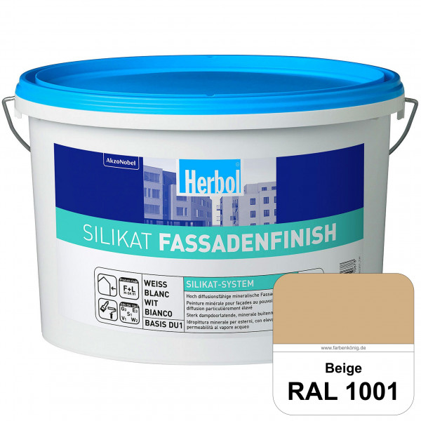 Silikat FassadenFinish (RAL 1001 Beige) mineralische Fassadenfarbe für den natürlichen Fassadenschut