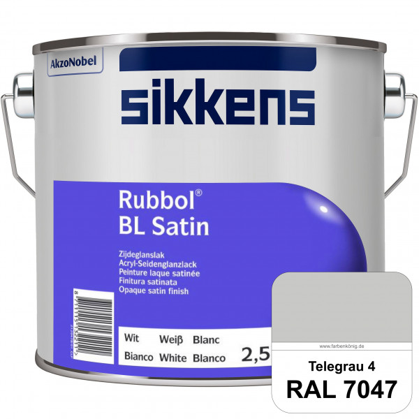 Rubbol BL Satin (RAL 7047 Telegrau 4) hochelastischer & seidenglänzender Lack (wasserbasiert) innen