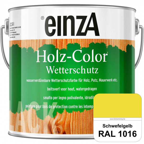 einzA Holz-Color (RAL 1016 Schwefelgelb) Wetterschutzfarbe für außen