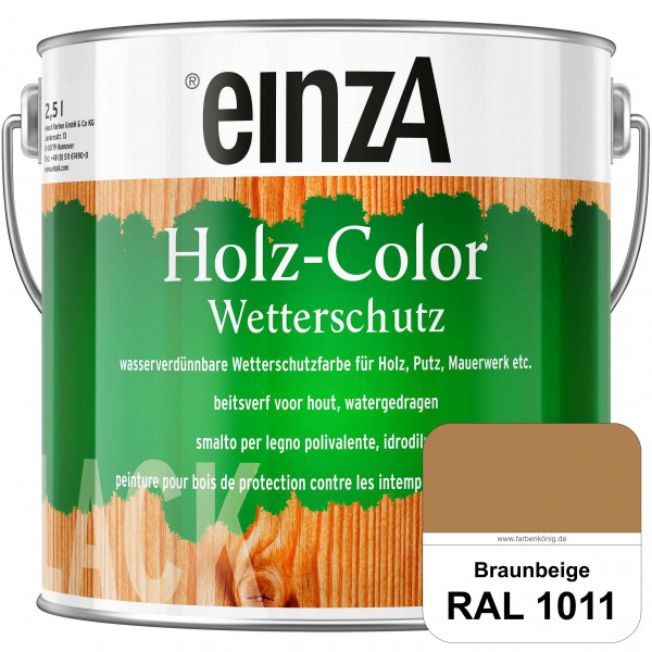 einzA Holz-Color (RAL 1011 Braunbeige) Wetterschutzfarbe für außen